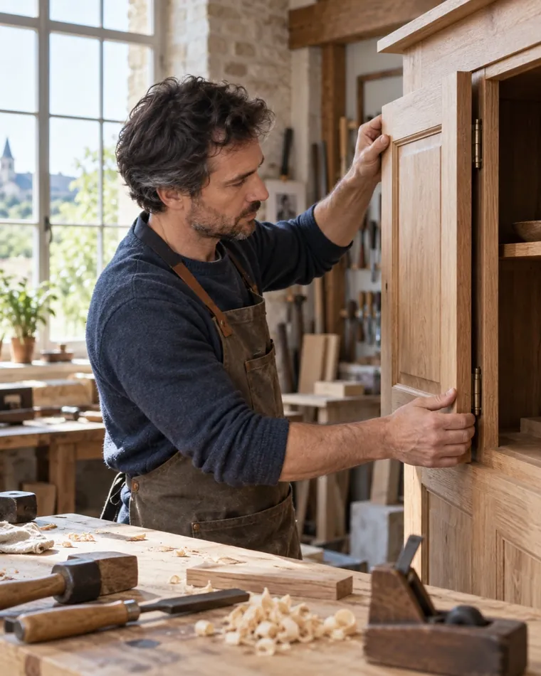 Ébéniste au travail, exemple illustratif