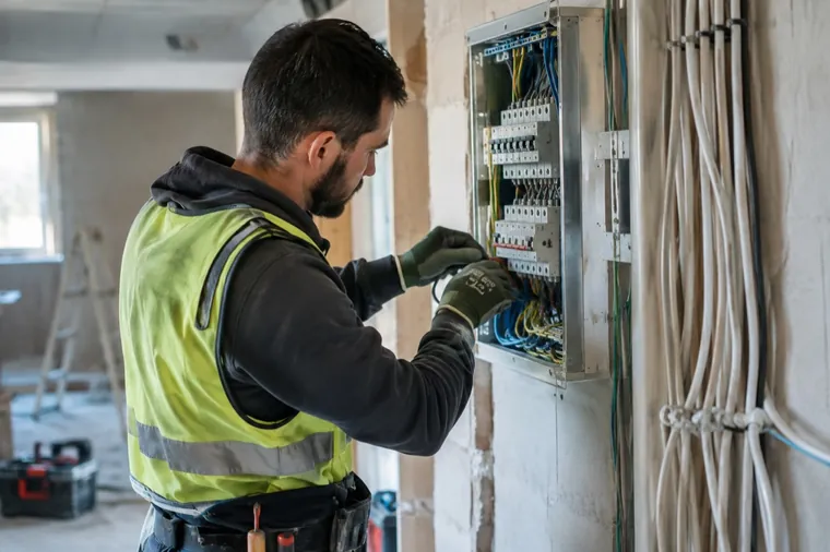 Électricien au travail, exemple illustratif